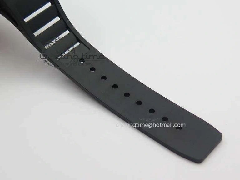 Comfortable RM052-2 Black Ceramic Horse Dial On Black Rubber Strap MIYOTA8215 KVF 9573