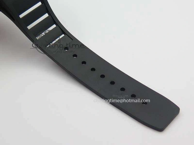 Comfortable RM052-2 Black Ceramic Horse Dial On Black Rubber Strap MIYOTA8215 KVF 9573