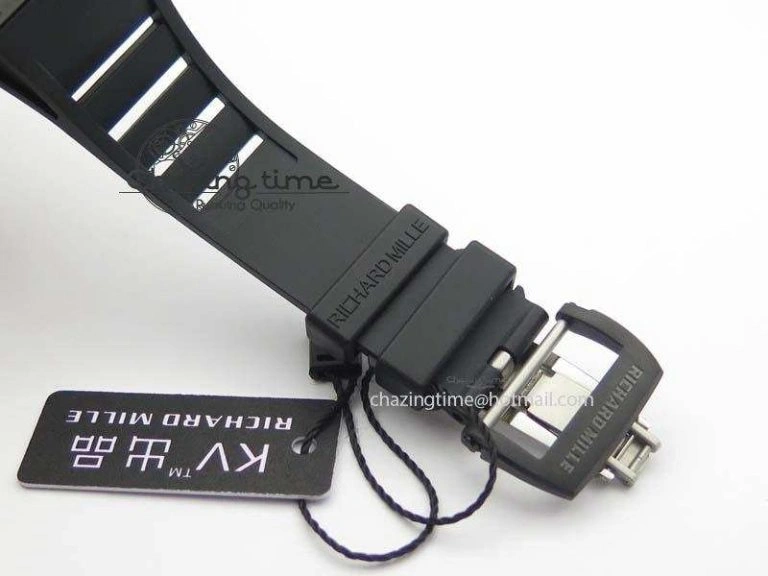 Comfortable RM052-2 Black Ceramic Horse Dial On Black Rubber Strap MIYOTA8215 KVF 9573