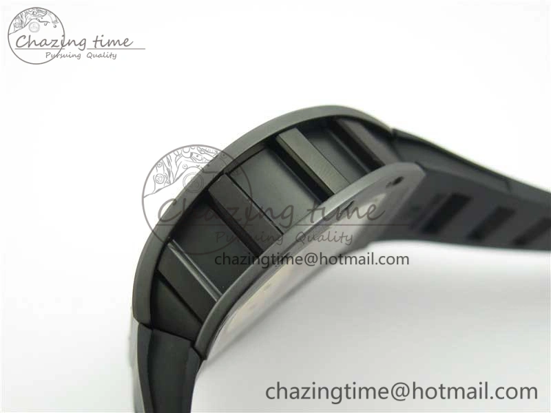 Durable RM052 Skull Black Ceramic ZF 1:1 Best Edition RG Skeleton Dial on Black Rubber Strap NH05A 9443