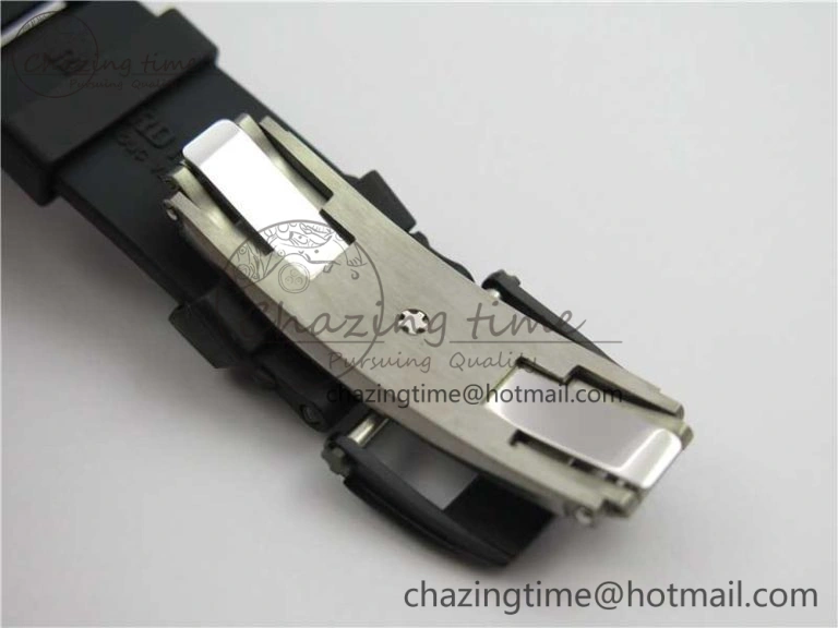 Durable RM052 Skull Black Ceramic ZF 1:1 Best Edition RG Skeleton Dial on Black Rubber Strap NH05A 9443