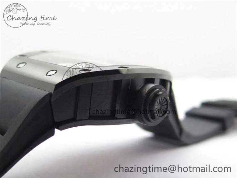 Youthful RM052 Skull Brushed Black Ceramic Real Tourbillon JBF 1:1 Best Edition RG Skull Dial on Black Rubber Strap 9406