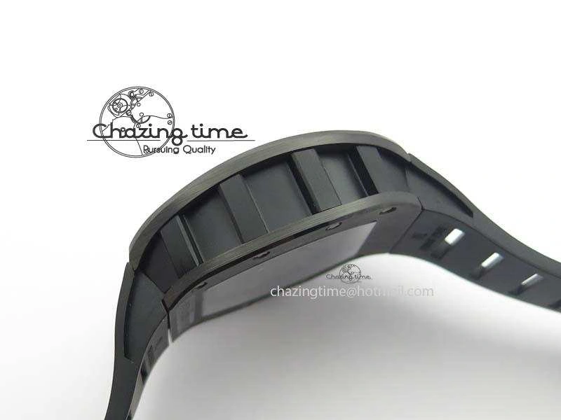 Reliable RM052 Skull Ceramic Black Inner Bezel Skeleton Dial On Black Rubber Strap MIYOTA8215 KVF 9574