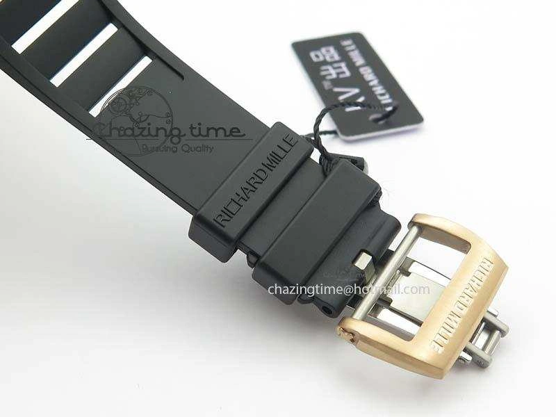 Reliable RM052 Skull Ceramic Black Inner Bezel Skeleton Dial On Black Rubber Strap MIYOTA8215 KVF 9574
