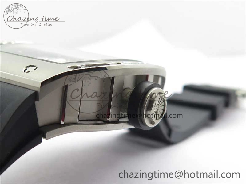 RM052 Skull Titanium Real Tourbillon JBF 1:1 Best Edition Skull Dial on Black Rubber Strap Thermal 9403