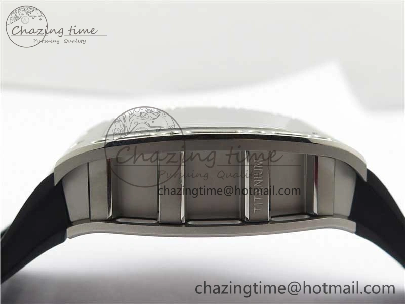RM052 Skull Titanium Real Tourbillon JBF 1:1 Best Edition Skull Dial on Black Rubber Strap Thermal 9403
