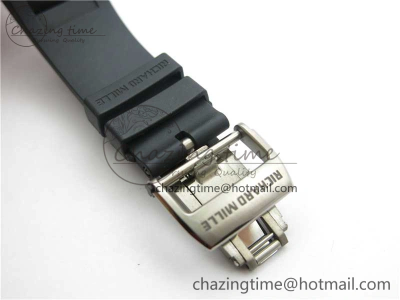 Cozy RM052 Skull Titanium ZF 1:1 Best Edition Skeleton Dial on Black Rubber Strap NH05A 9445