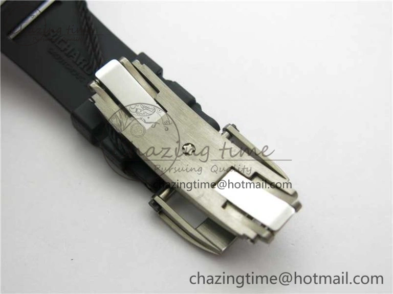 Cozy RM052 Skull Titanium ZF 1:1 Best Edition Skeleton Dial on Black Rubber Strap NH05A 9445