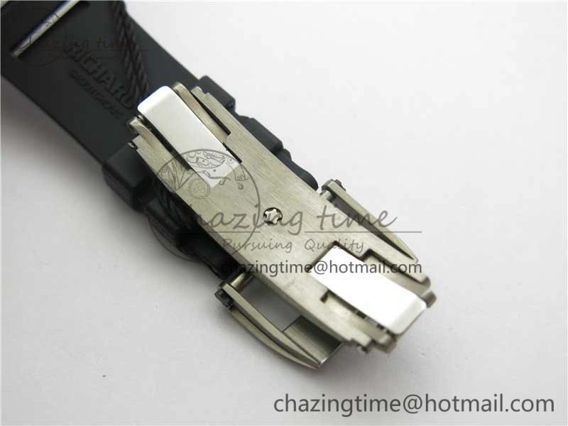Cozy RM052 Skull Titanium ZF 1:1 Best Edition Skeleton Dial on Black Rubber Strap NH05A 9445