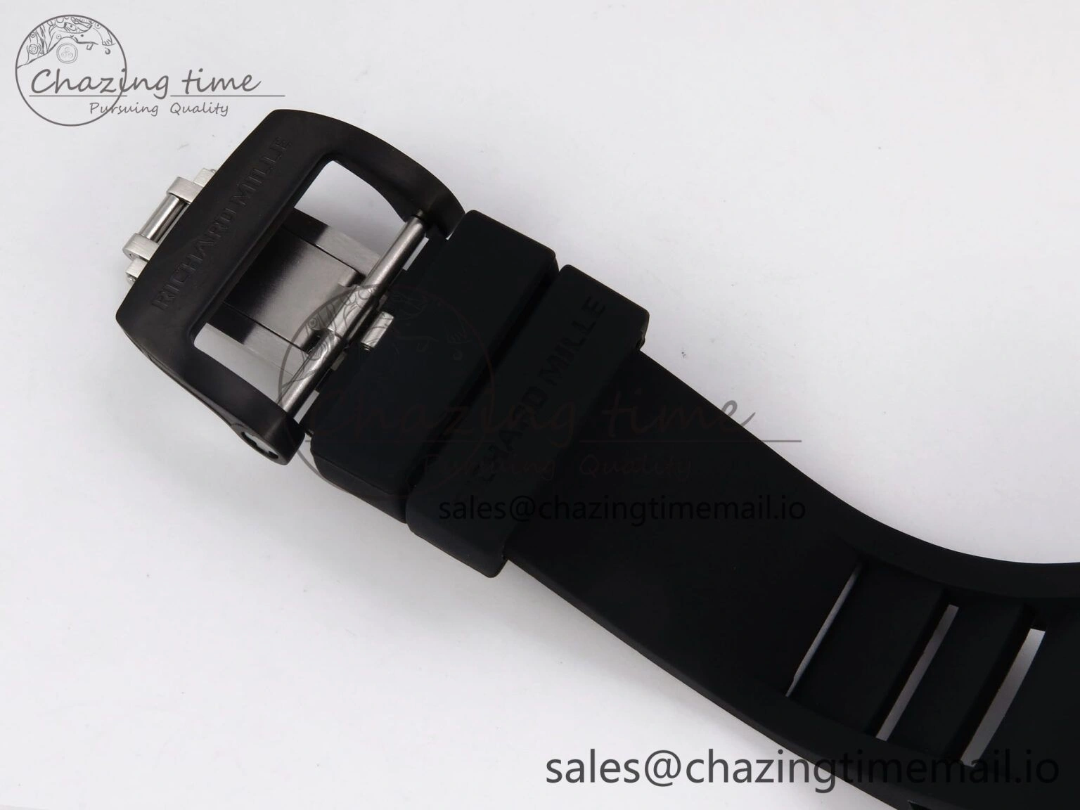 Elegant RM053-01 Real Forge Carbon JBF Best Edition Skeleton Dial on Black Rubber Strap Asian Movement 9256