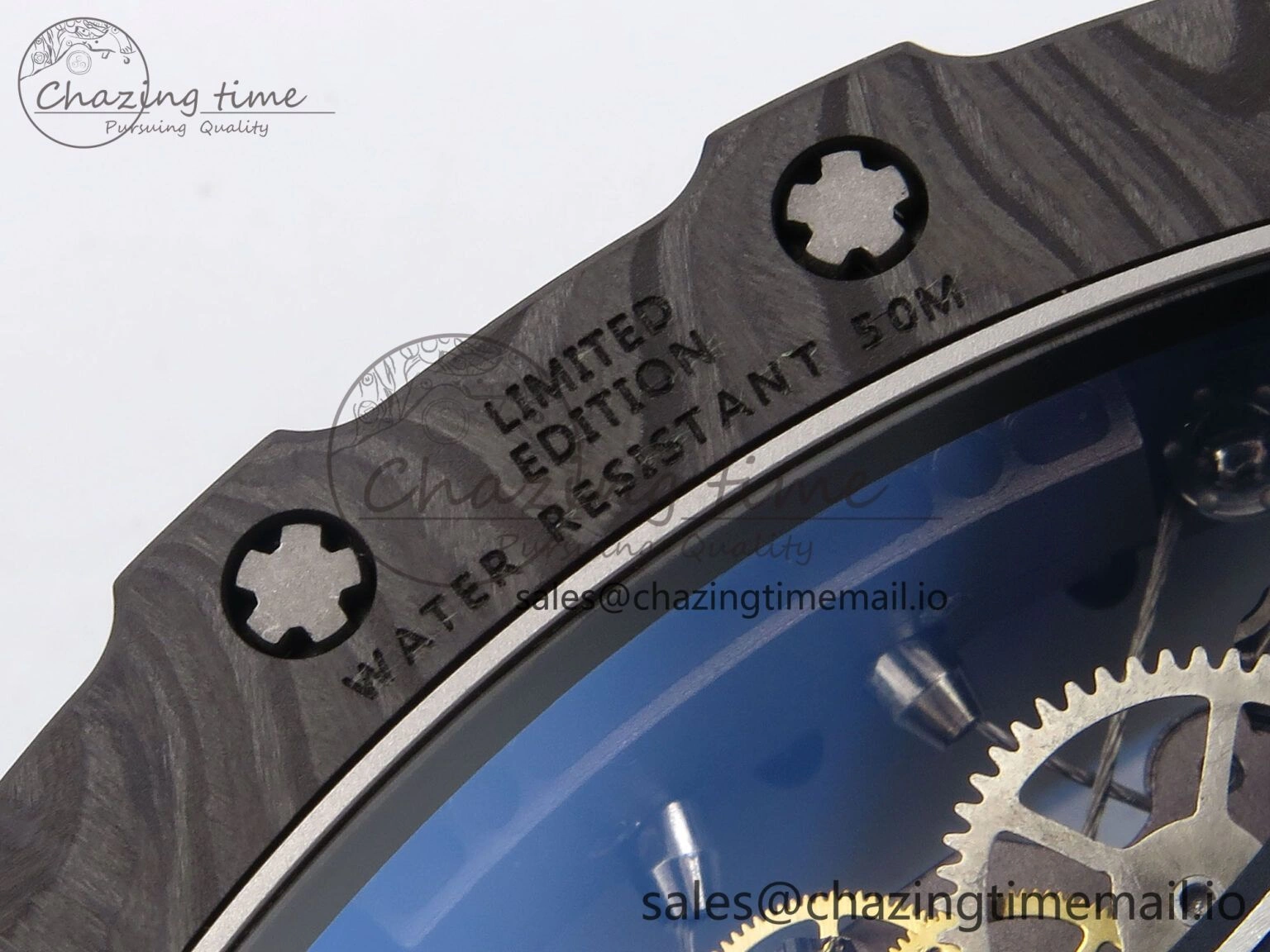 Minimalist RM053-01 Real Forge Carbon JBF Best Edition Skeleton Dial on Blue Nylon Strap Asian Movement 9259