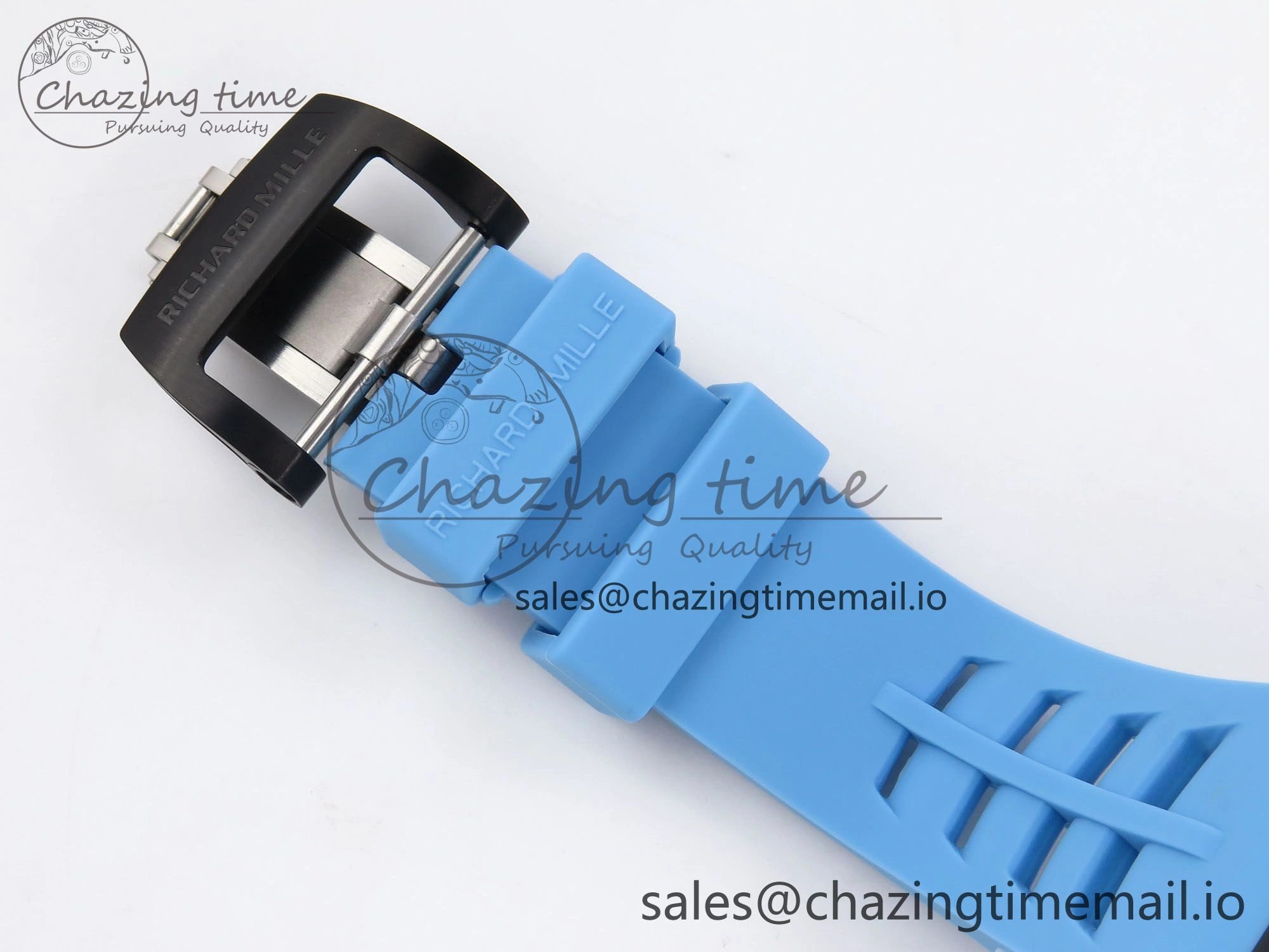 RM053-01 Real Forge Carbon JBF Best Edition Skeleton Dial on Blue Rubber Strap Asian Movement Seasonal 9263