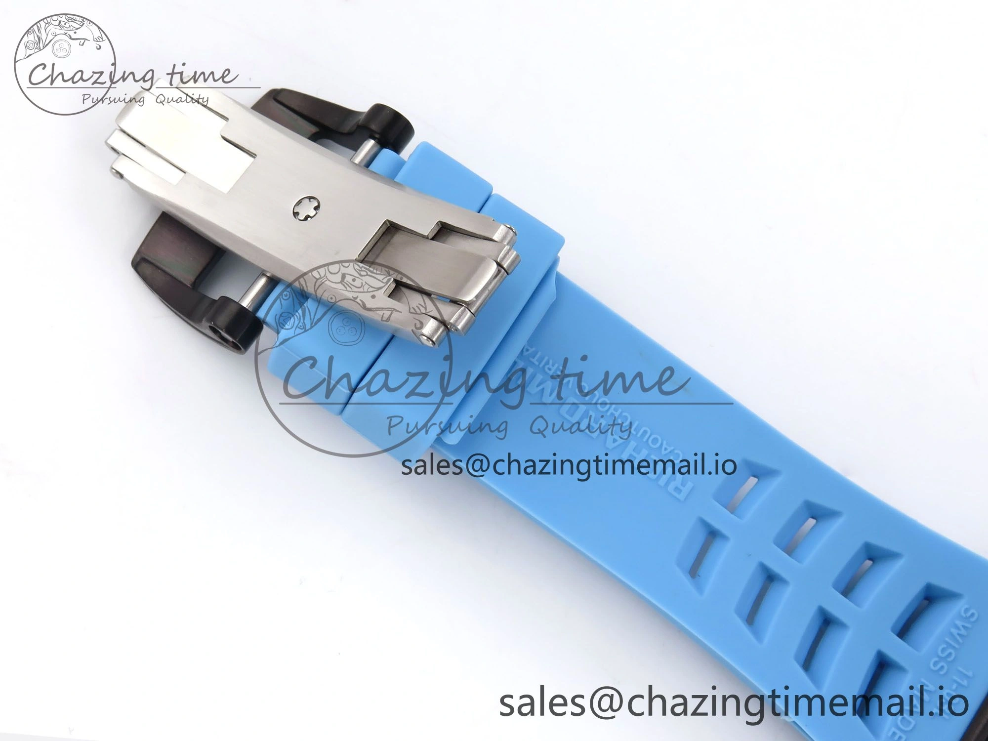 RM053-01 Real Forge Carbon JBF Best Edition Skeleton Dial on Blue Rubber Strap Asian Movement Seasonal 9263