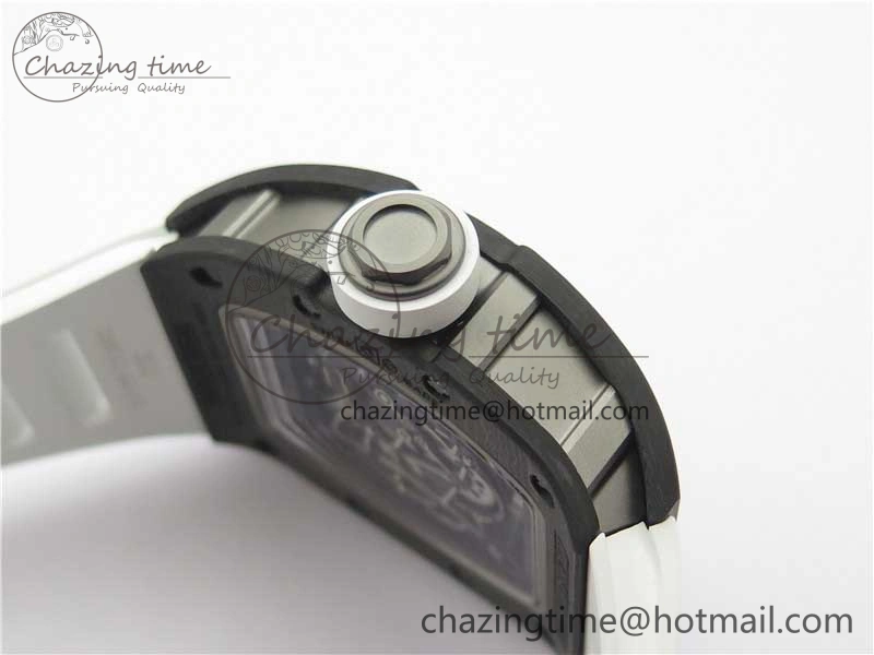 Bold RM055-02 Real NTPT ZF 1:1 Best Edition Skeleton White Dial on White Rubber Strap NH05A V 9393