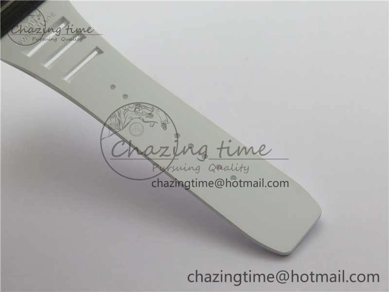 Bold RM055-02 Real NTPT ZF 1:1 Best Edition Skeleton White Dial on White Rubber Strap NH05A V 9393