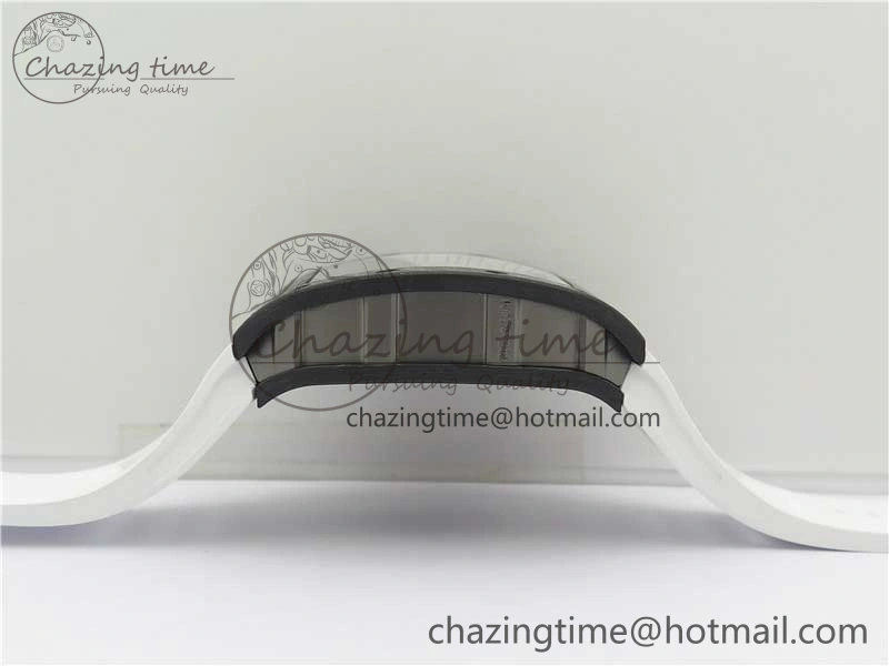 Bold RM055-02 Real NTPT ZF 1:1 Best Edition Skeleton White Dial on White Rubber Strap NH05A V 9393