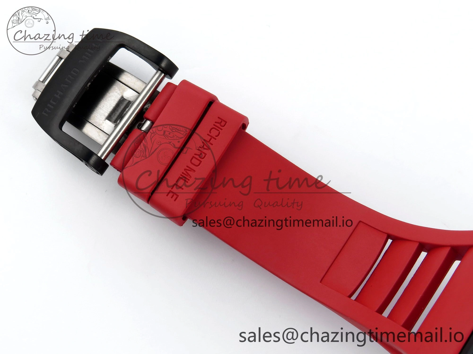RM055 Black Ceramic RMF Best Edition Red Skeleton Dial On Red Rubber Strap RMUL2 Super Clone Durable 9217