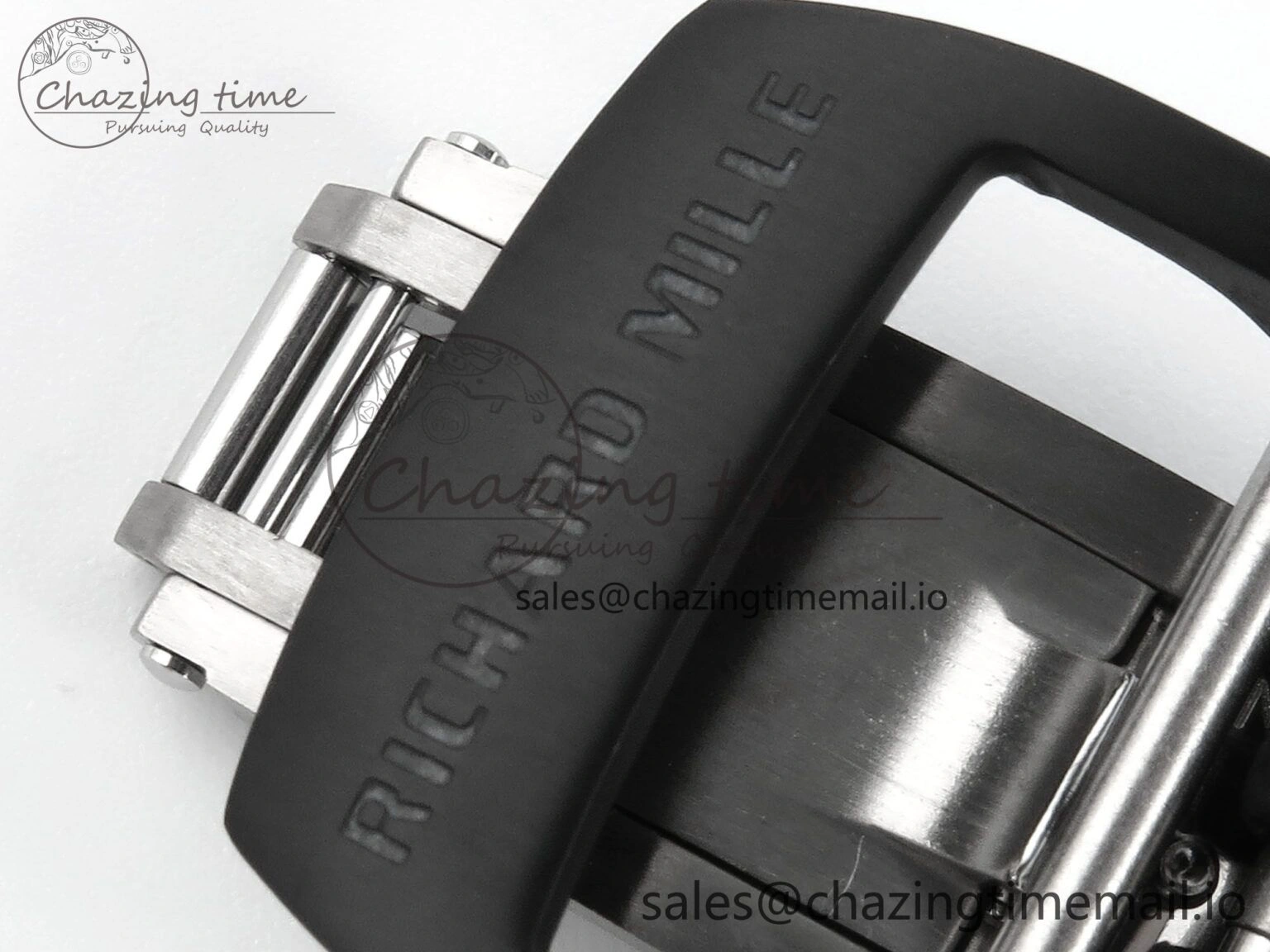 OdorResistant RM055 Black Ceramic RMF Best Edition White Skeleton Dial On Black Rubber Strap RMUL2 Super Clone 9218