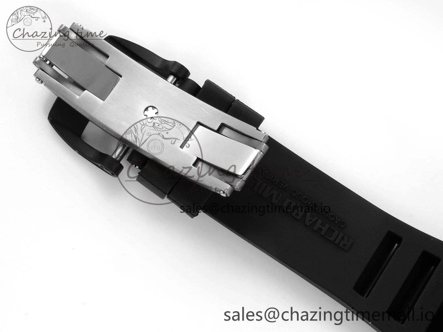 OdorResistant RM055 Black Ceramic RMF Best Edition White Skeleton Dial On Black Rubber Strap RMUL2 Super Clone 9218