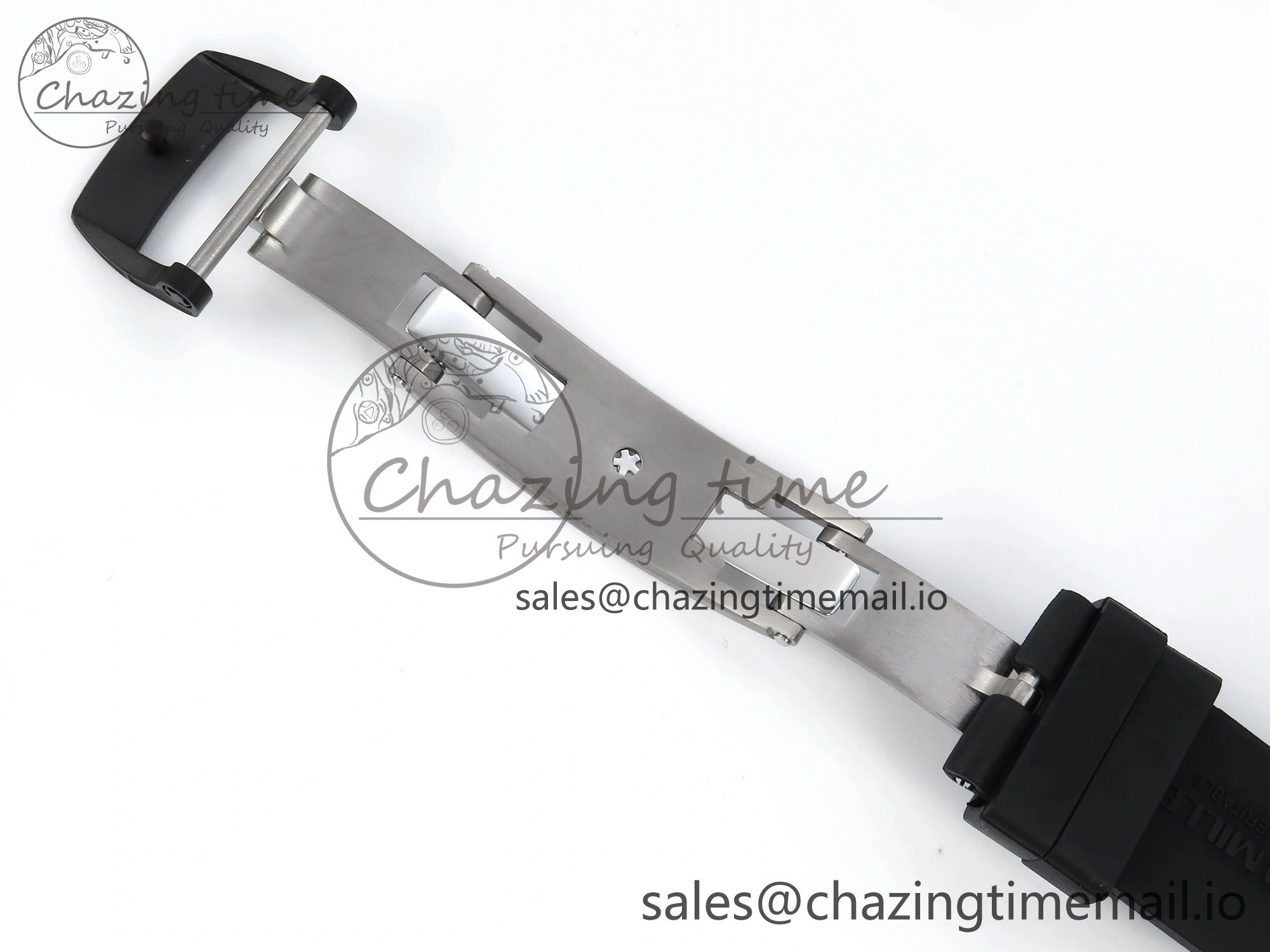 OdorResistant RM055 Black Ceramic RMF Best Edition White Skeleton Dial On Black Rubber Strap RMUL2 Super Clone 9218