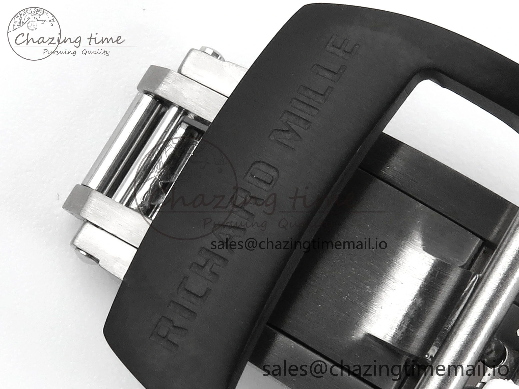 RM055 Black Ceramic RMF Best Edition White Skeleton Dial On White Rubber Strap RMUL2 Super Clone StreetReady 9219