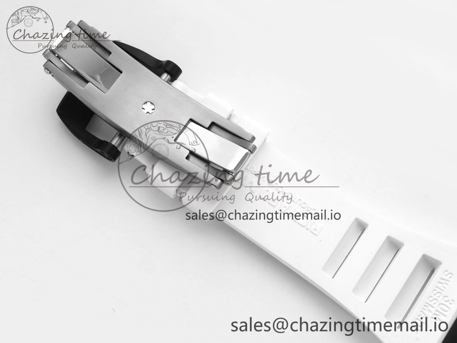 RM055 Black Ceramic RMF Best Edition White Skeleton Dial On White Rubber Strap RMUL2 Super Clone StreetReady 9219