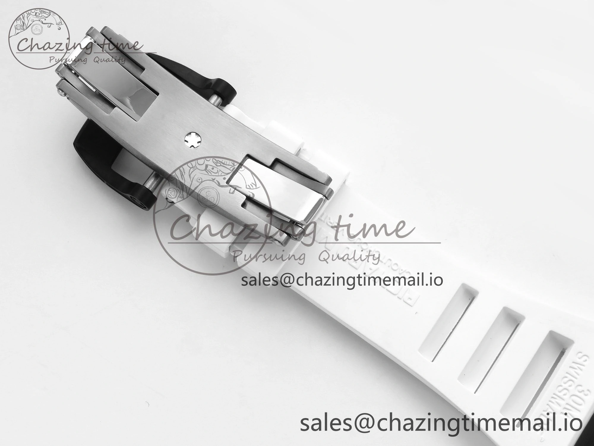 RM055 Black Ceramic RMF Best Edition White Skeleton Dial On White Rubber Strap RMUL2 Super Clone StreetReady 9219