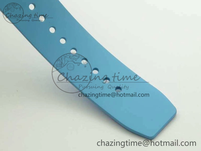 Timeless RM055 Carbon Case KVF Best Edition Skeleton Dial Blue Crown On Blue Rubber Strap MIYOTA 9495