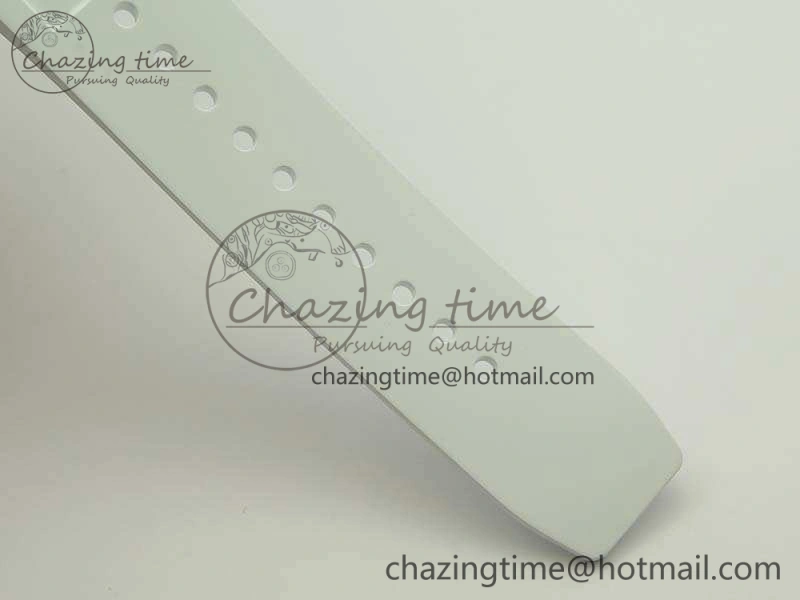 RM055 Carbon Case KVF Best Edition Skeleton Dial Blue Crown On White Rubber Strap MIYOTA Attractive 9494