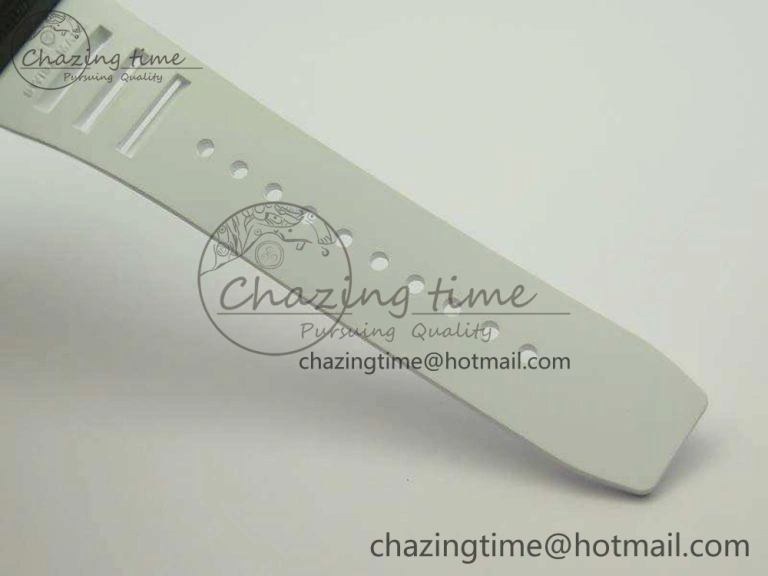 Attractive RM055 Carbon Case KVF Best Edition Skeleton Dial Gold Inner Bezel On Rubber Strap MIYOTA 9502