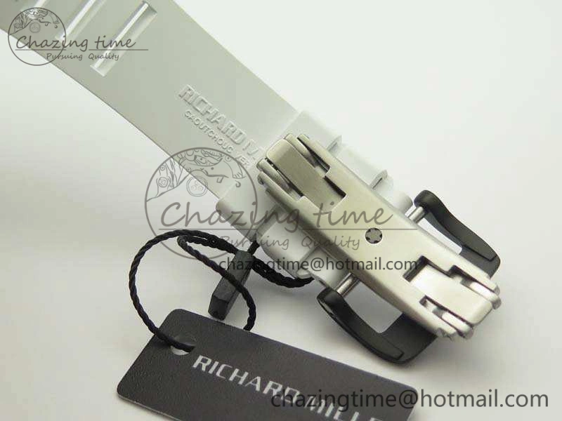 Attractive RM055 Carbon Case KVF Best Edition Skeleton Dial Gold Inner Bezel On Rubber Strap MIYOTA 9502