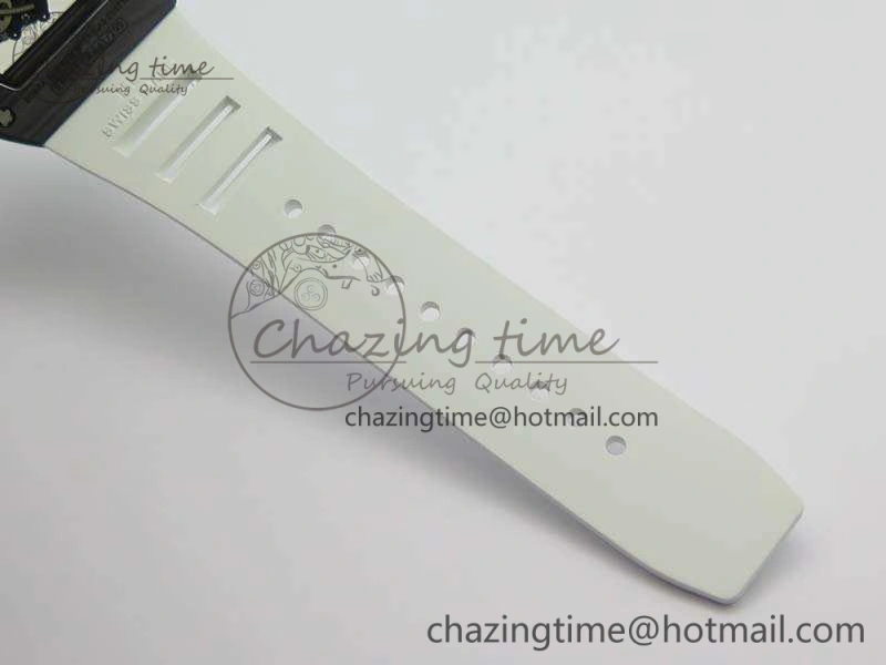 RM055 FC Case KVF Best Edition Skeleton Dial White Inner Bezel Red Crown On Rubber Strap MIYOTA Breathable 9526