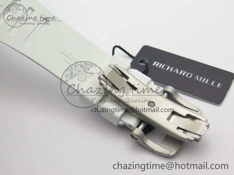RM055 FC Case KVF Best Edition Skeleton Dial White Inner Bezel Red Crown On Rubber Strap MIYOTA Breathable 9526