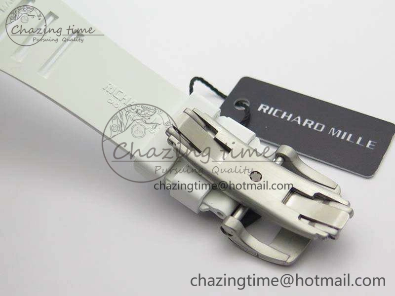 RM055 FC Case KVF Best Edition Skeleton Dial White Inner Bezel Red Crown On Rubber Strap MIYOTA Breathable 9526