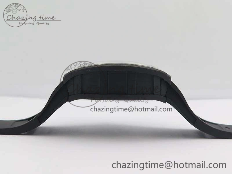 RM055 Forged Carbon Case KVF Best Edition Skeleton Dial Black Crown On Rubber Strap MIYOTA Effortless 9532
