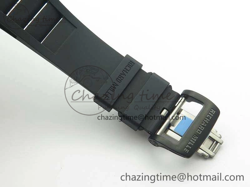 RM055 Forged Carbon Case KVF Best Edition Skeleton Dial Black Crown On Rubber Strap MIYOTA Effortless 9532