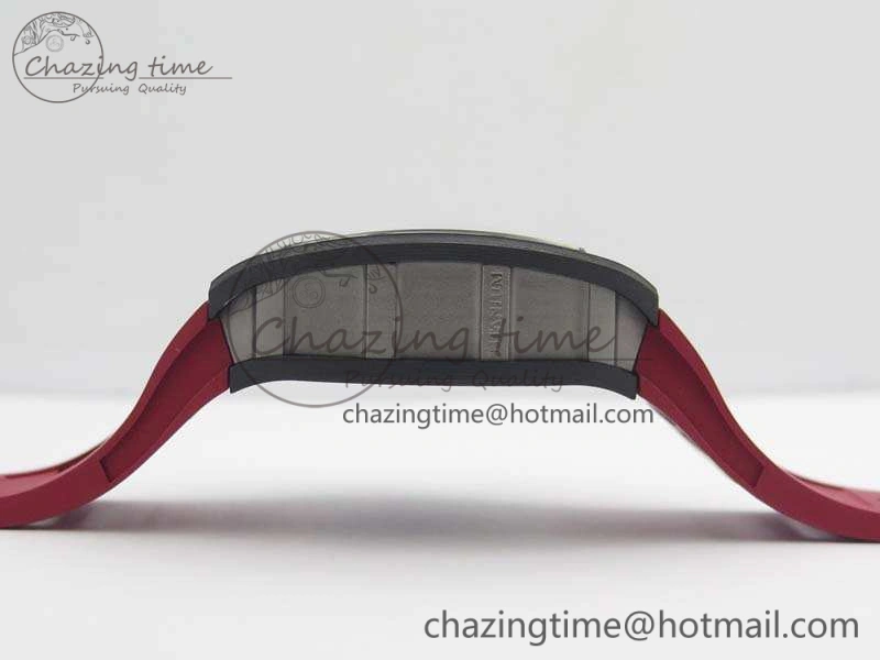 RM055 Forged Carbon Case KVF Best Edition Skeleton Dial Red Crown On Rubber Strap MIYOTA Unique 9533