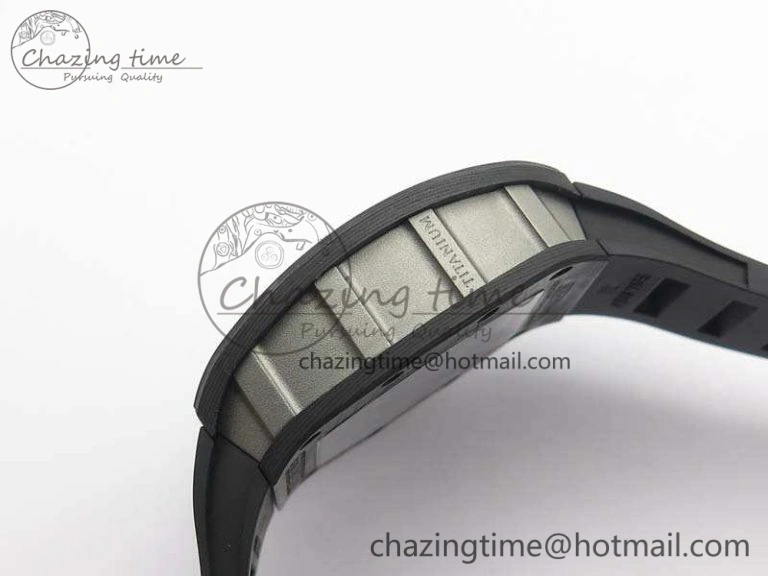 OnTrend RM055 Forged Carbon Case KVF Best Edition Skeleton Dial White Inner Bezel On Rubber Strap MIYOTA 9541