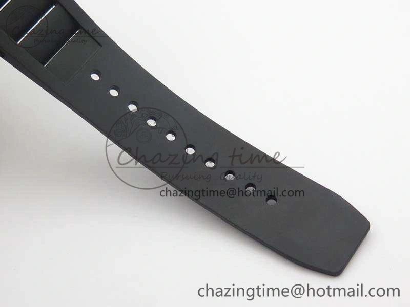 OnTrend RM055 Forged Carbon Case KVF Best Edition Skeleton Dial White Inner Bezel On Rubber Strap MIYOTA 9541
