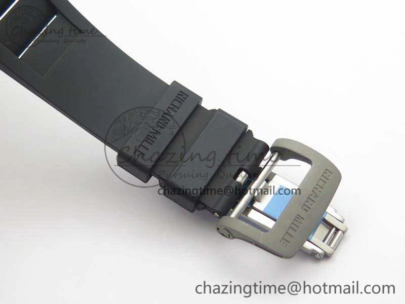 OnTrend RM055 Forged Carbon Case KVF Best Edition Skeleton Dial White Inner Bezel On Rubber Strap MIYOTA 9541