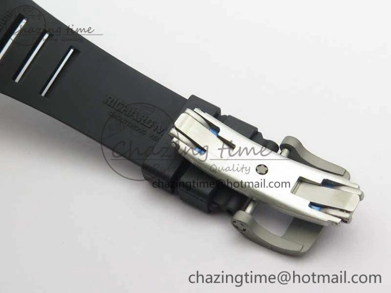 OnTrend RM055 Forged Carbon Case KVF Best Edition Skeleton Dial White Inner Bezel On Rubber Strap MIYOTA 9541
