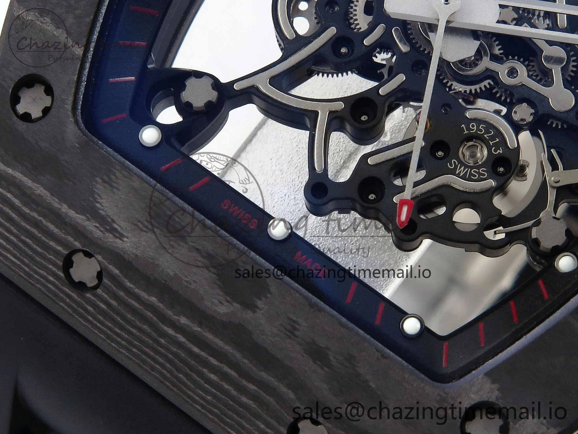 Sophisticated RM055 NTPT APSF 1:1 Best Edition Black Bezel Black Crown on Rubber Strap RMUL2 Super Clone 9238