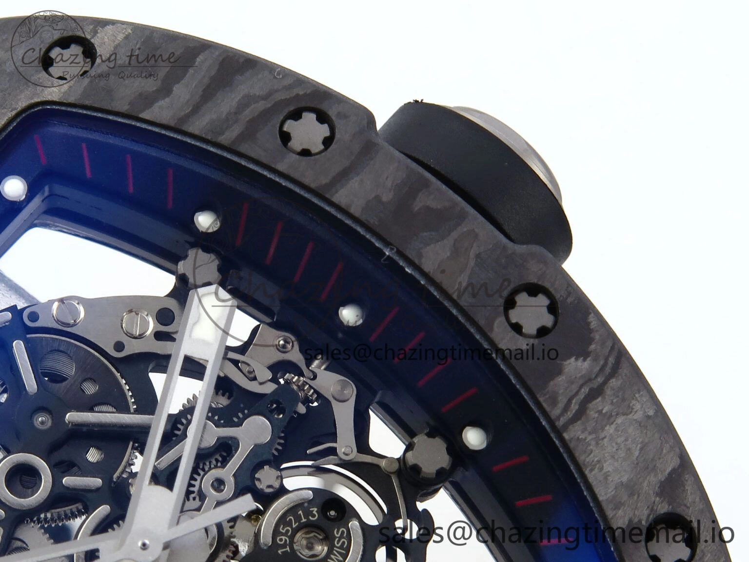 Sophisticated RM055 NTPT APSF 1:1 Best Edition Black Bezel Black Crown on Rubber Strap RMUL2 Super Clone 9238