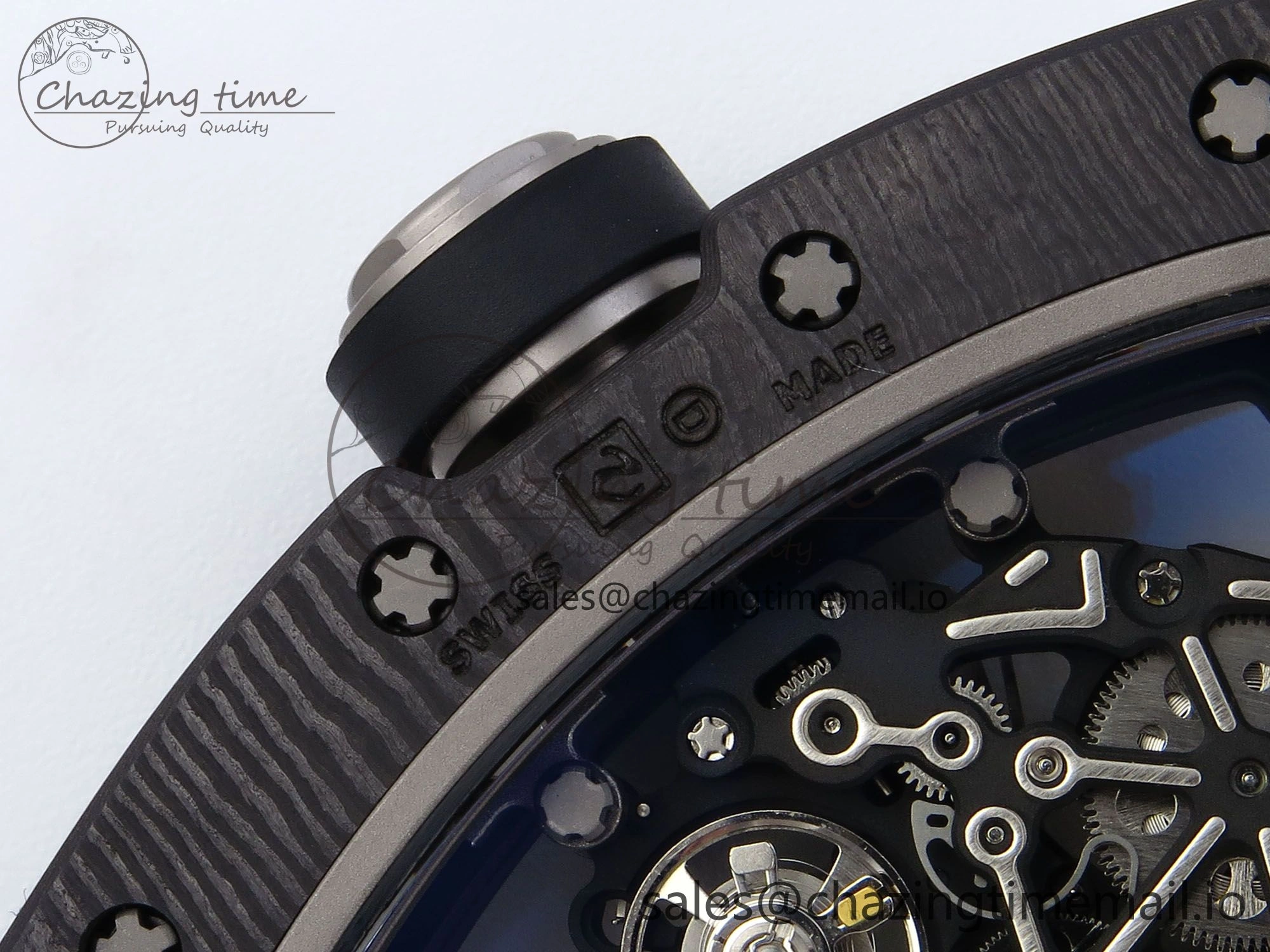 Sophisticated RM055 NTPT APSF 1:1 Best Edition Black Bezel Black Crown on Rubber Strap RMUL2 Super Clone 9238