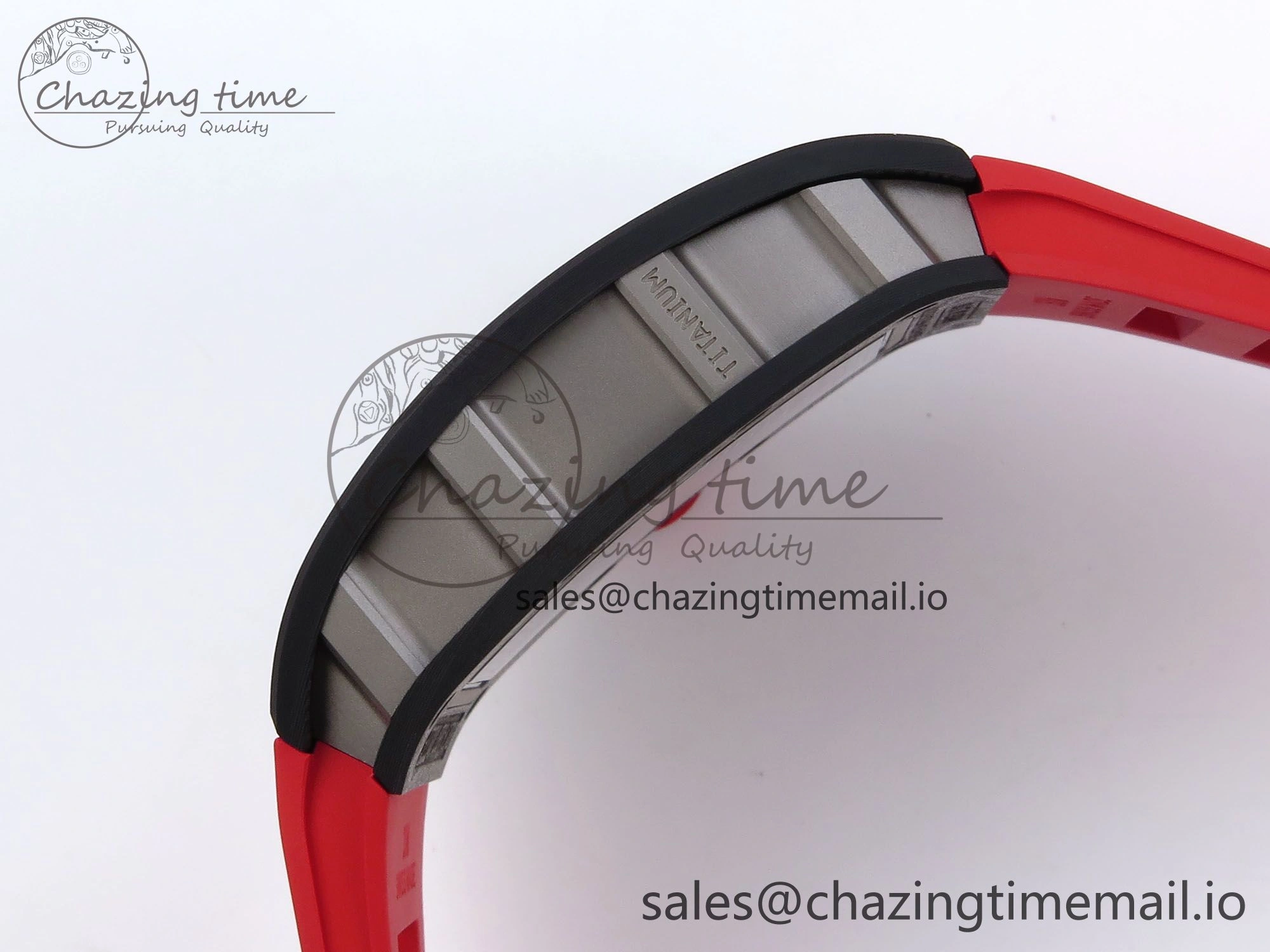 RM055 NTPT APSF 1:1 Best Edition Black Bezel Red Crown on Rubber Strap RMUL2 Super Clone ModernLook 9235