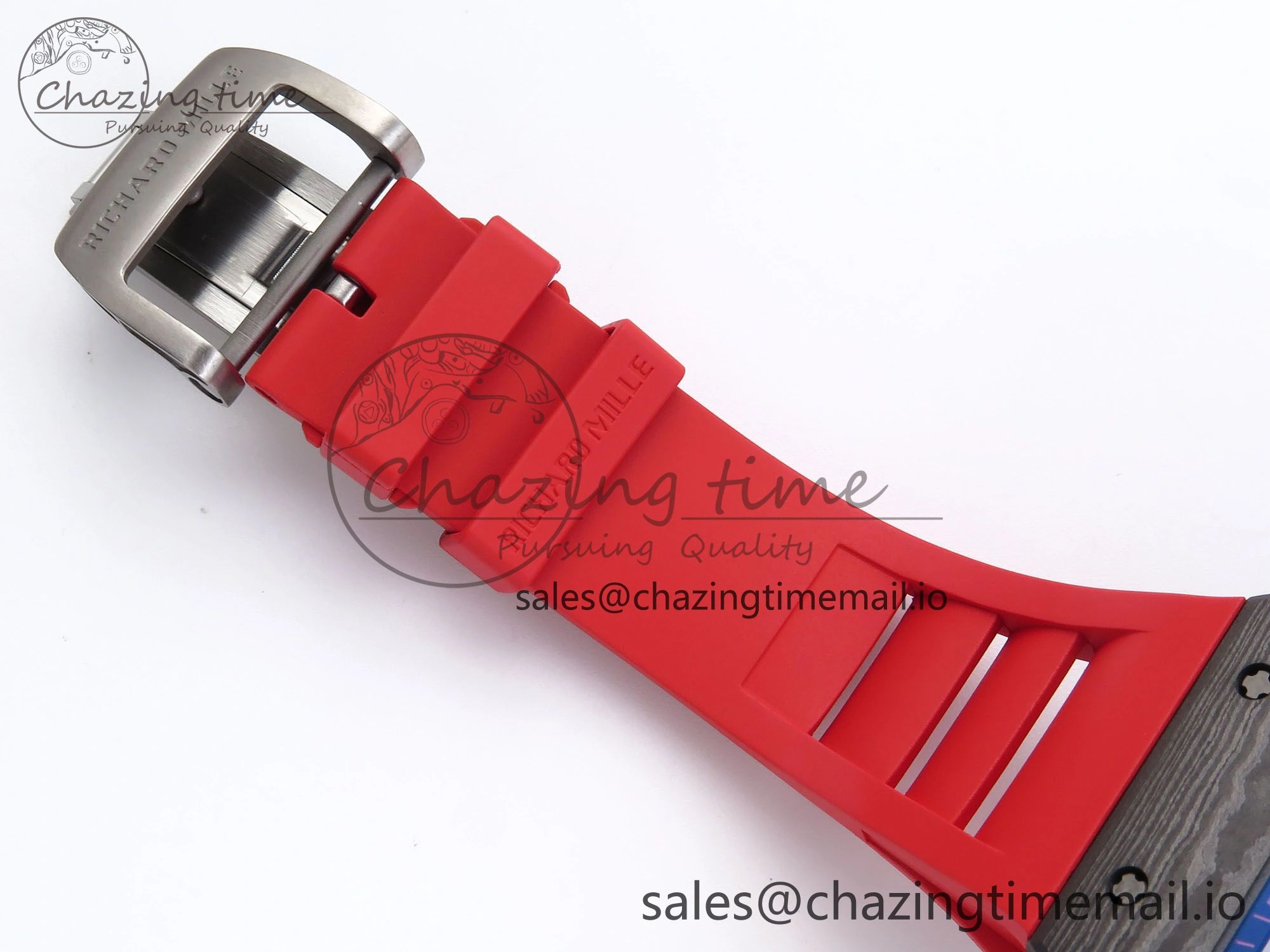 RM055 NTPT APSF 1:1 Best Edition Black Bezel Red Crown on Rubber Strap RMUL2 Super Clone ModernLook 9235