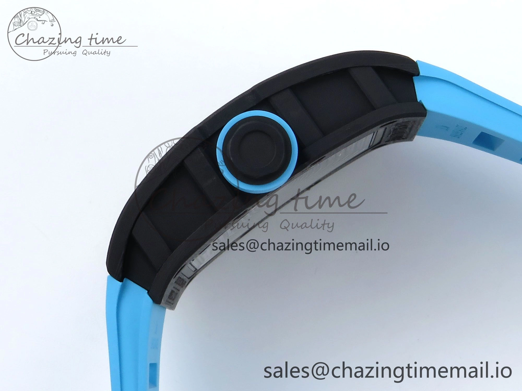 FastDry RM055 NTPT APSF 1:1 Best Edition Blue Bezel Blue Crown on Rubber Strap RMUL2 Super Clone 9230