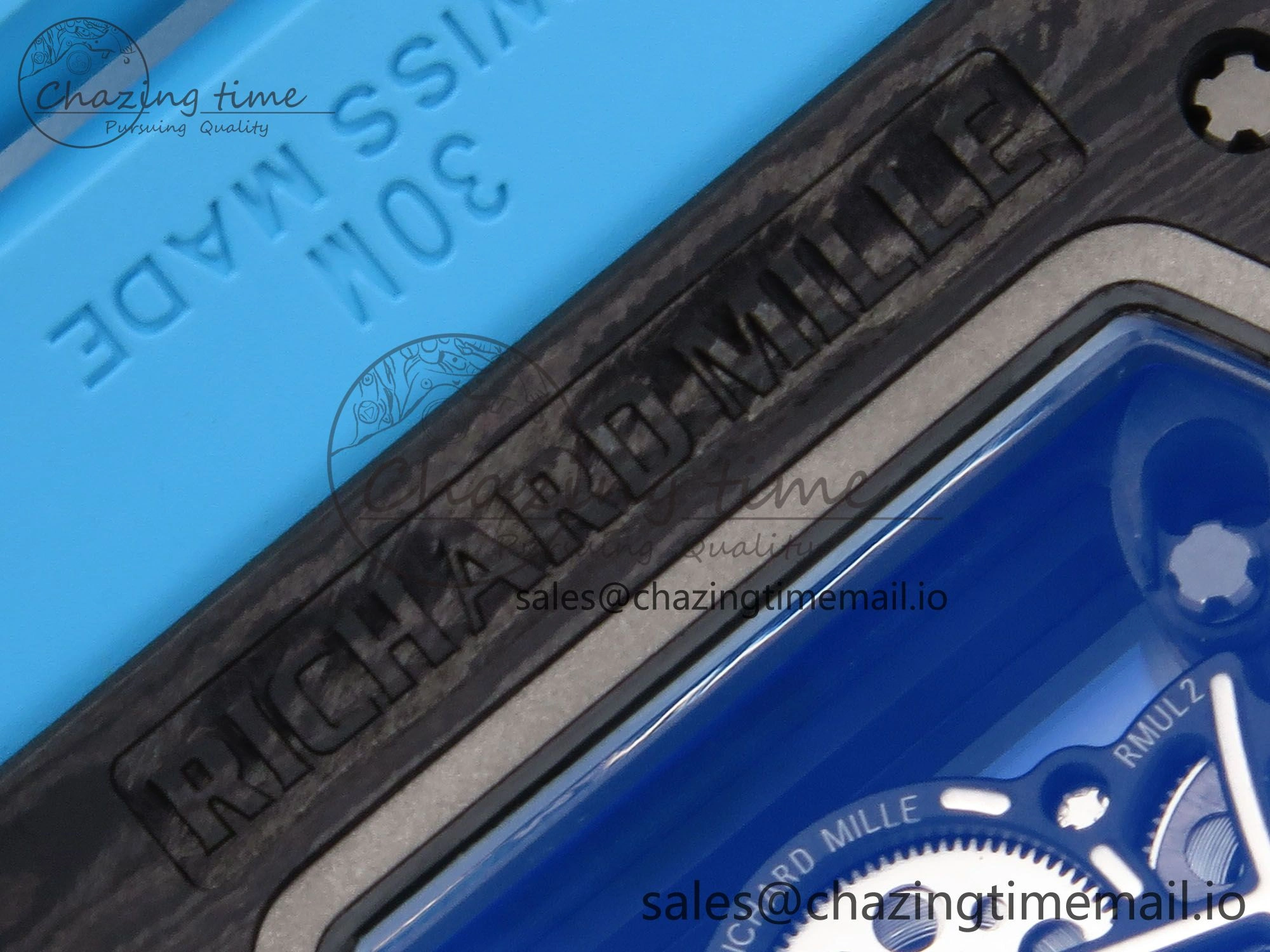 FastDry RM055 NTPT APSF 1:1 Best Edition Blue Bezel Blue Crown on Rubber Strap RMUL2 Super Clone 9230