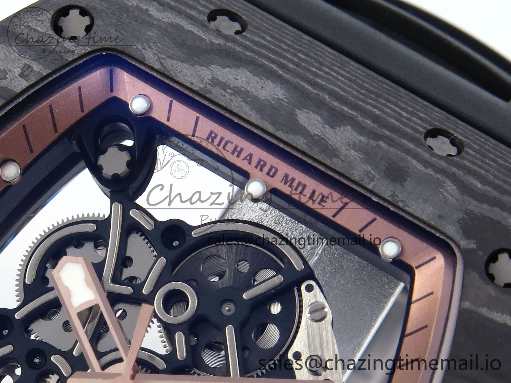 RM055 NTPT APSF 1:1 Best Edition RG Bezel Black Crown on Rubber Strap RMUL2 Super Clone FastDry 9232