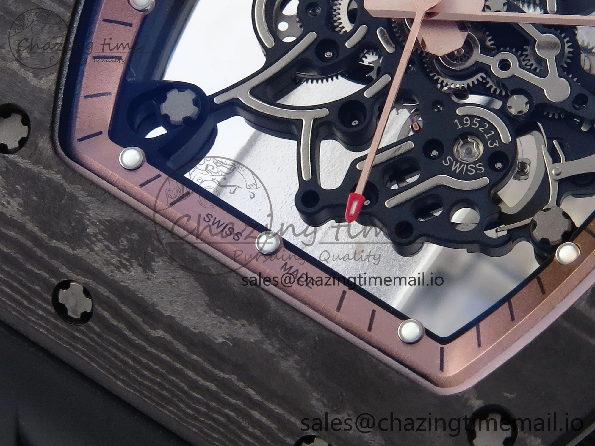 RM055 NTPT APSF 1:1 Best Edition RG Bezel Black Crown on Rubber Strap RMUL2 Super Clone FastDry 9232